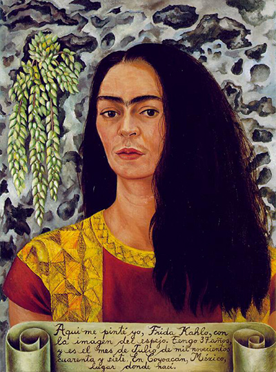 Self Portrait with Loose Hair Frida Kahlo